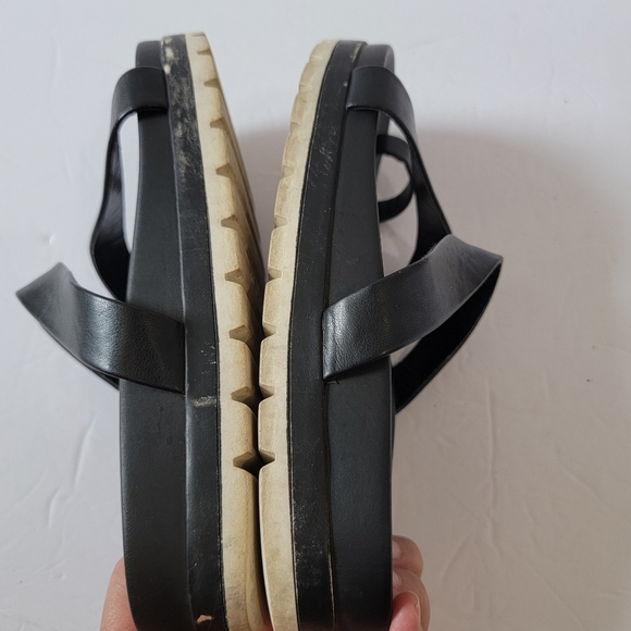 J/Slides Women's Black Strappy Breathable Leather Comfort Sandals Sz 8 Casual - Picture 6 of 8